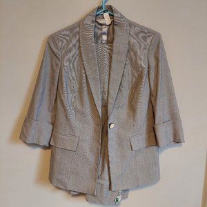 Bianca Nygard Petite Grey 2-PC PantSuits with Button Jacket , Women's Size 6P